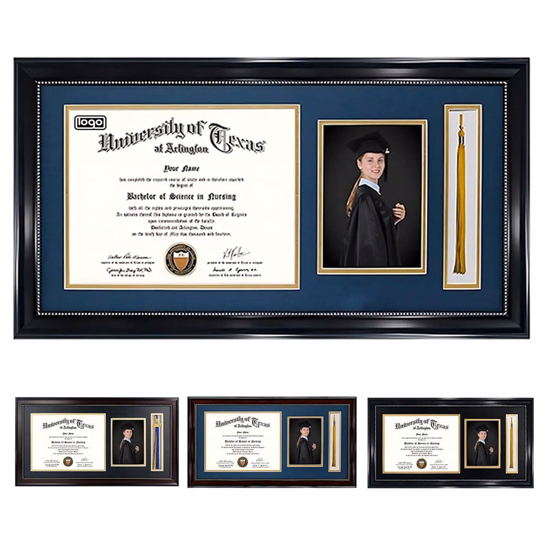 Wooden Frame with Tassel Stand for Certificates & Photos
