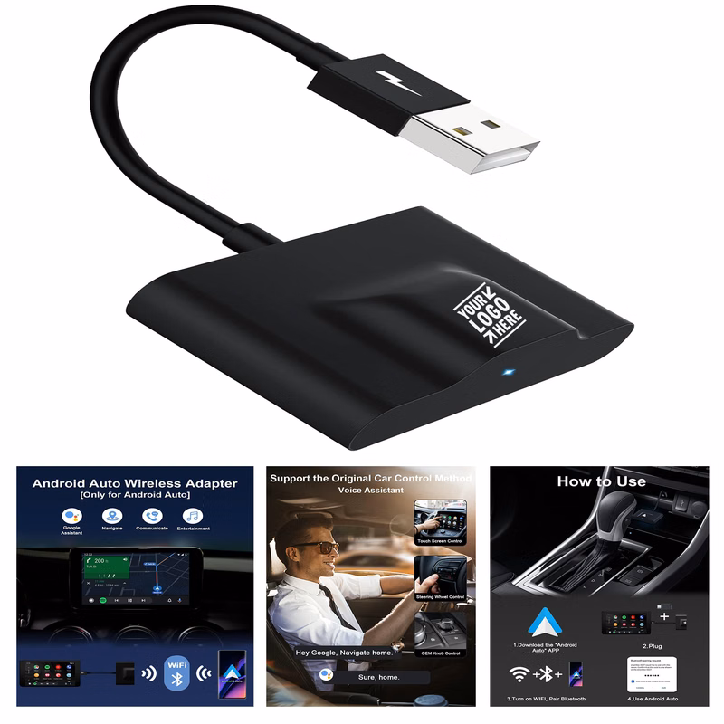 OEM Convert Factory Wired Android Auto Cars Support USB Type-C Interface Wireless Adapter