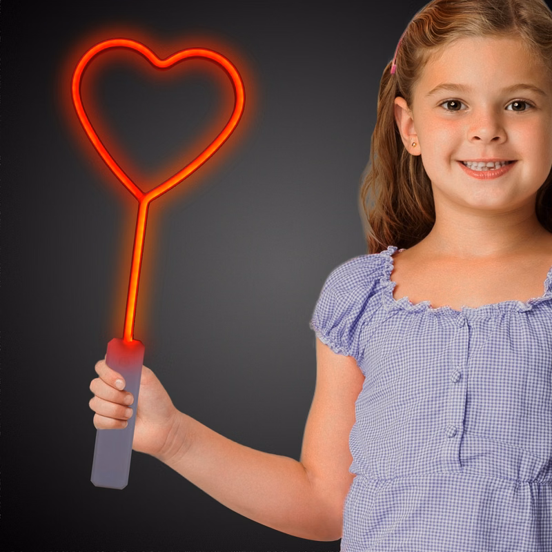 Red Heart Neon Wand