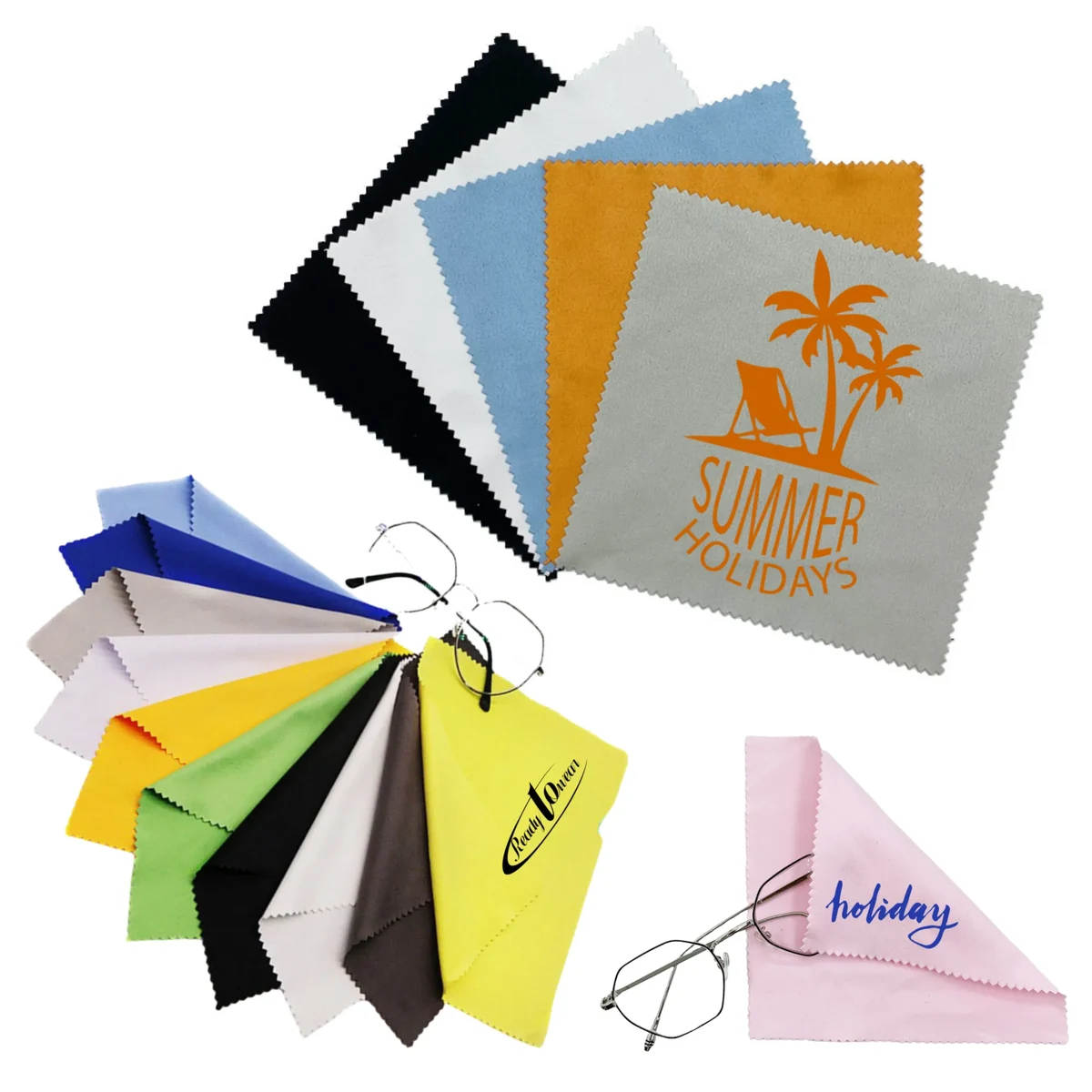 Colorful and highly effective cleaning eyeglass cloth 1