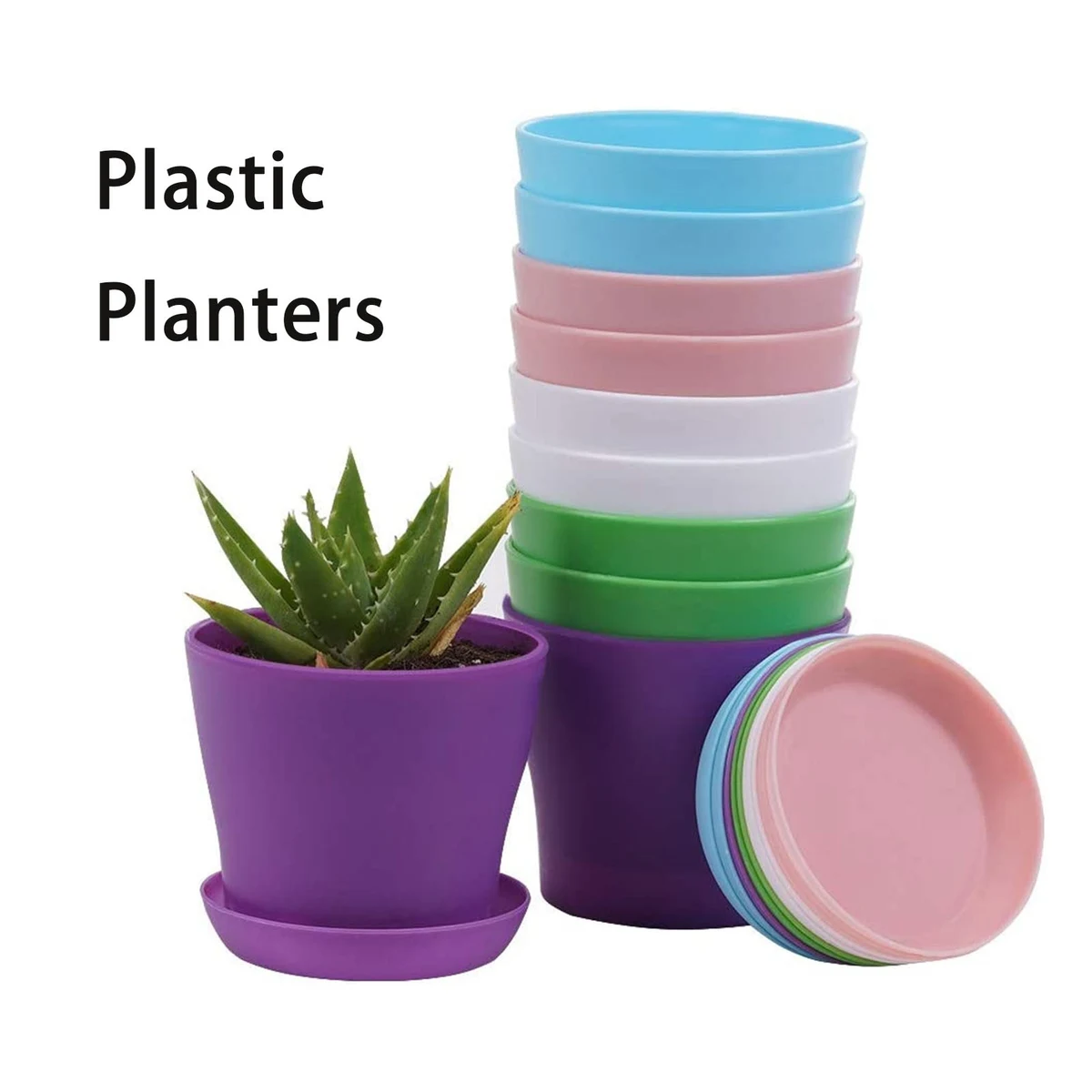 Plastic Planters Indoor Flower Plant Pot 1