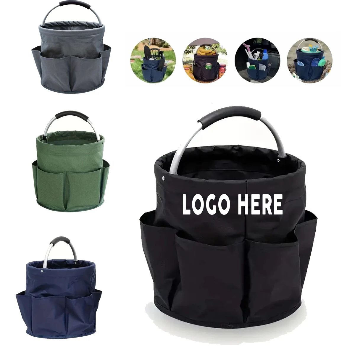 Custom Multi-Color Logo Foldable Picnic Basket 1