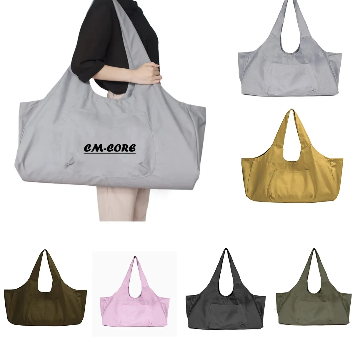 Large Yoga Mat Tote Bag, custom tote bag with logo imprint 1