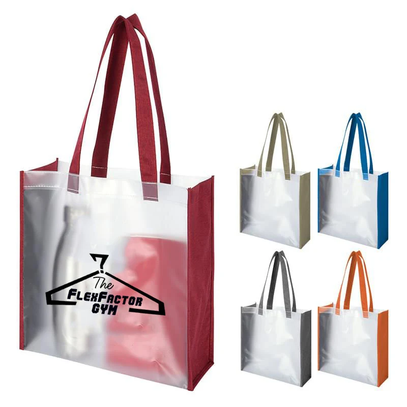 Heathered Frost Tote Bag, custom tote bag with logo imprint 1