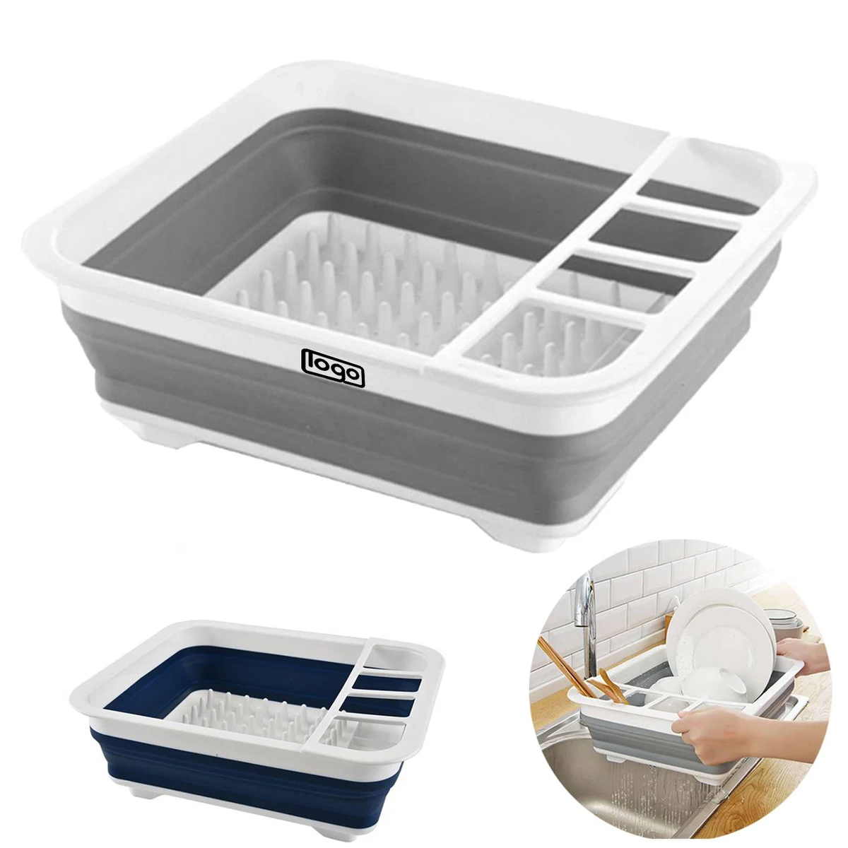 Plastic Foldable Dish Drainer Rack 1
