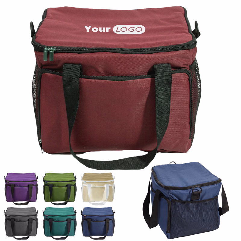 Nylon Stylish Navy Blue Cooler Bag