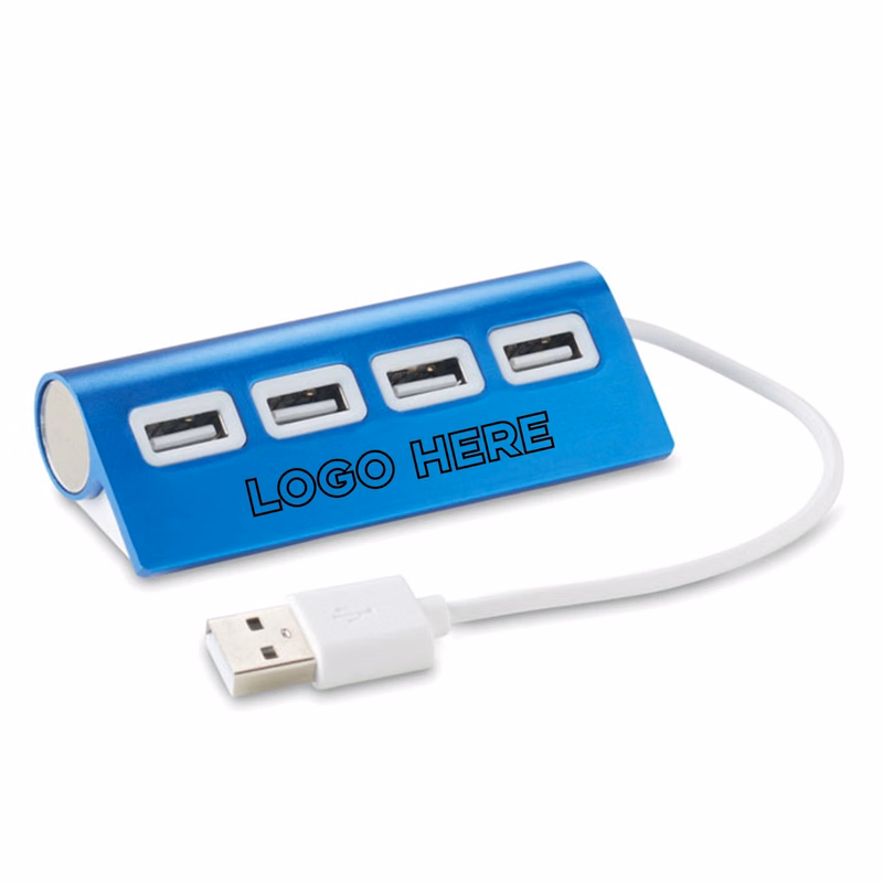 Aluminum 4 Port USB Hub MOQ 50PCS