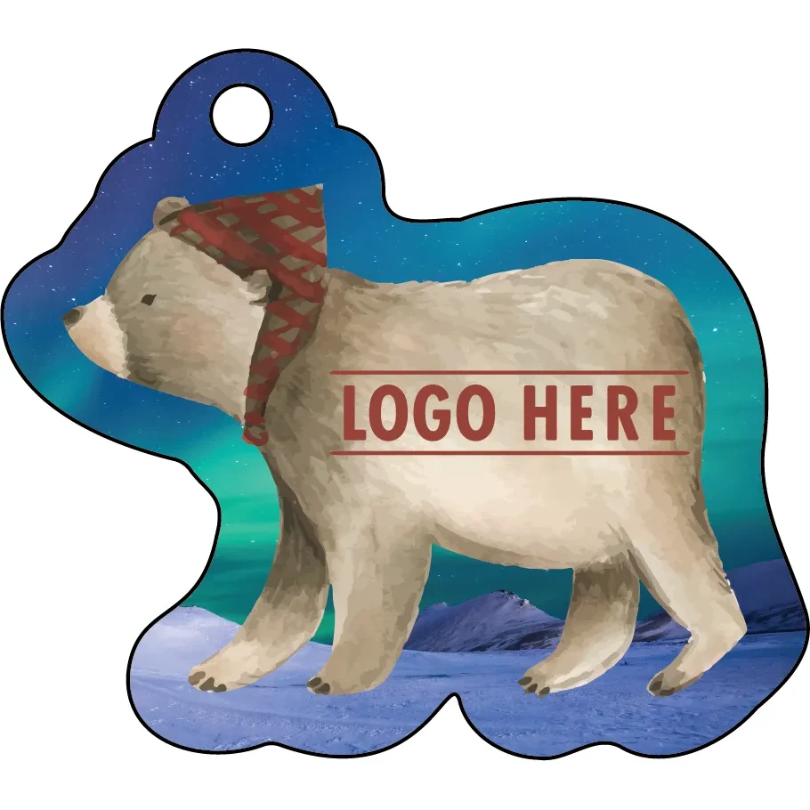 1/4" Recycled Wood Ornaments-Bear at night 1