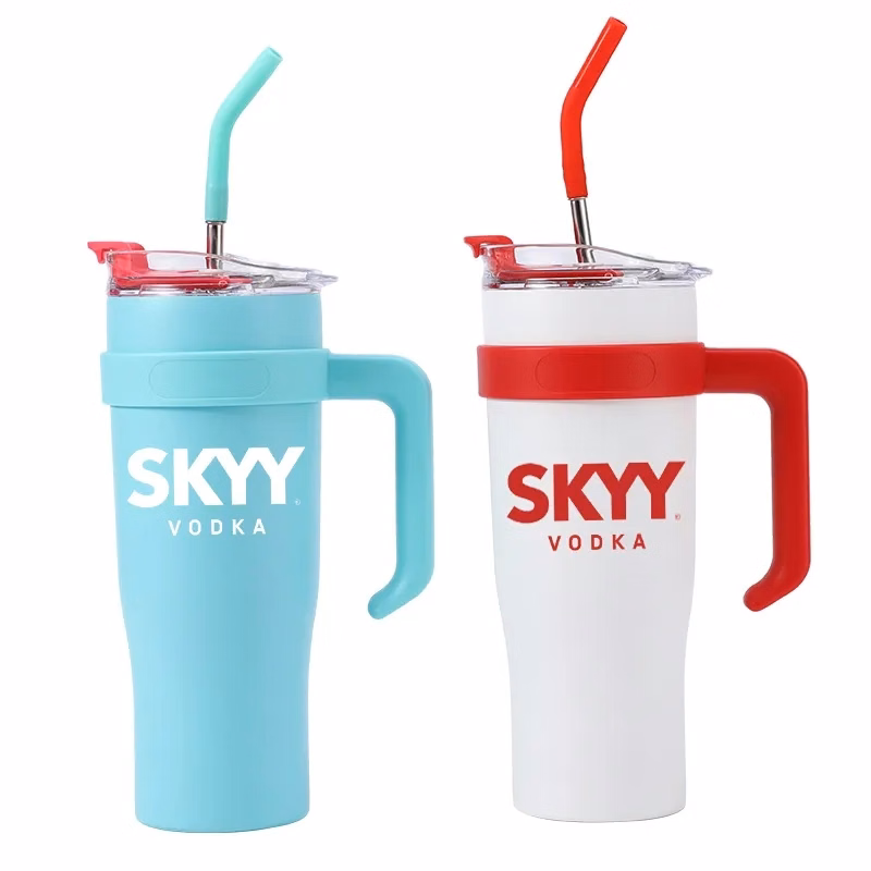 Tumbler With Handle 40 oz Travel Mug Straw Cup