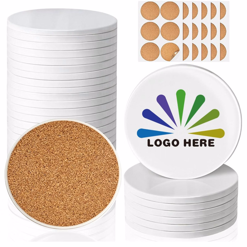 Custom Blank Ceramic Coaster Cork Backing