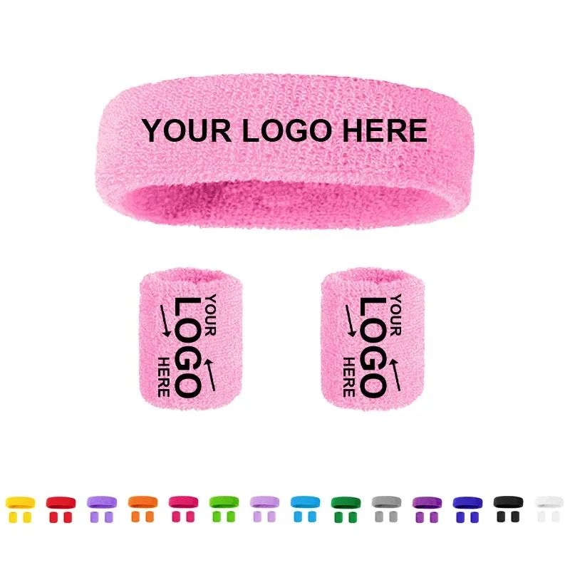 Sweat Absorbing Headband Wristband Set 1