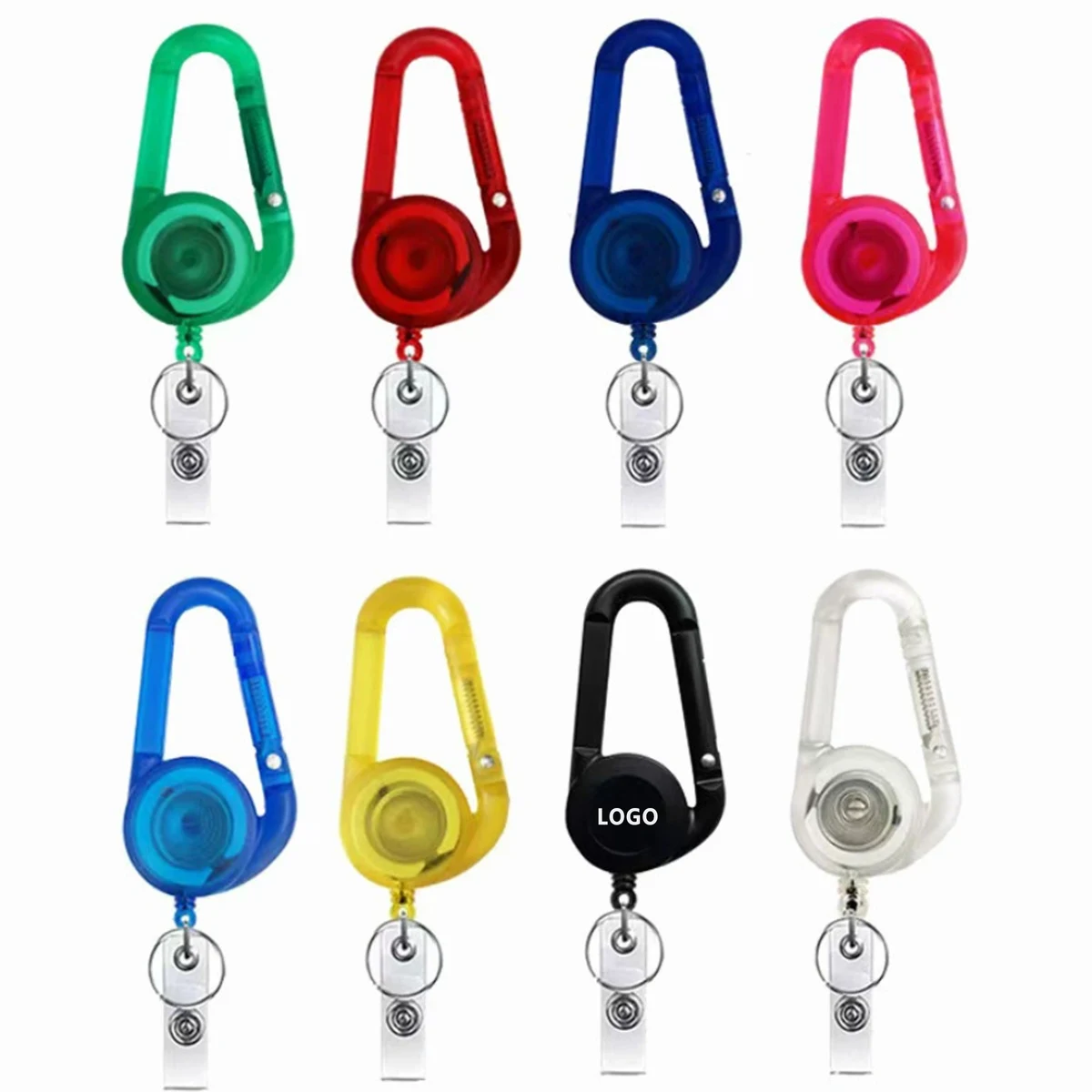 Plastic Retractable Carabiner Keychain 1