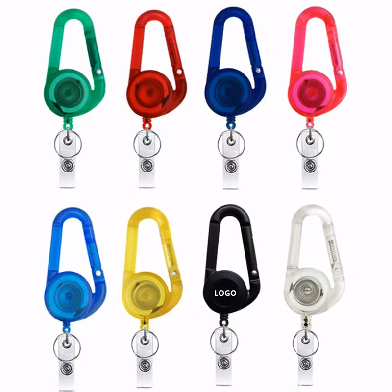 Plastic Retractable Carabiner Keychain