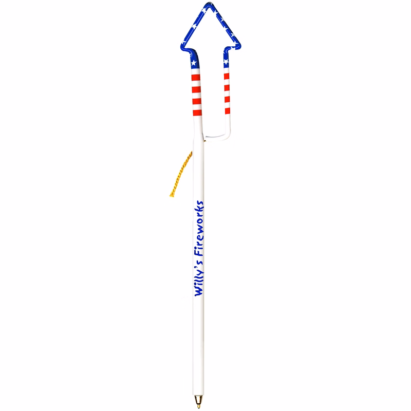 Firework American Flag Multi-Color Inkbend Standard, Bent Pen