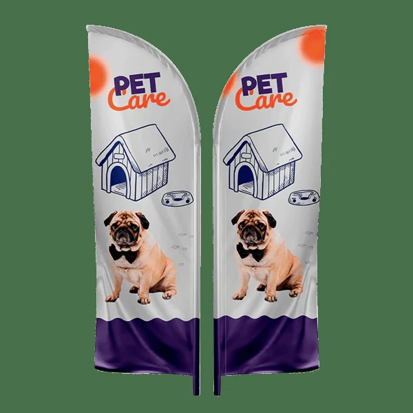 IMPORT 10' Double-Sided Feather Flag with Ground Spike 1