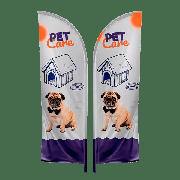 IMPORT 10' Double-Sided Feather Flag with Ground Spike