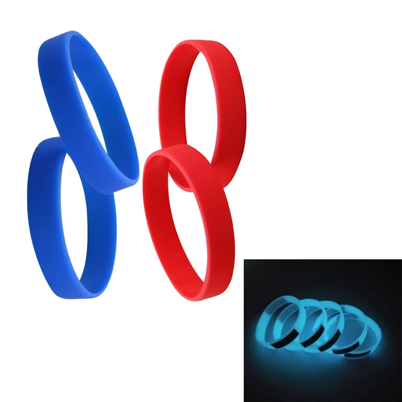 Screen Printed Luminous Silicone Wristband 1