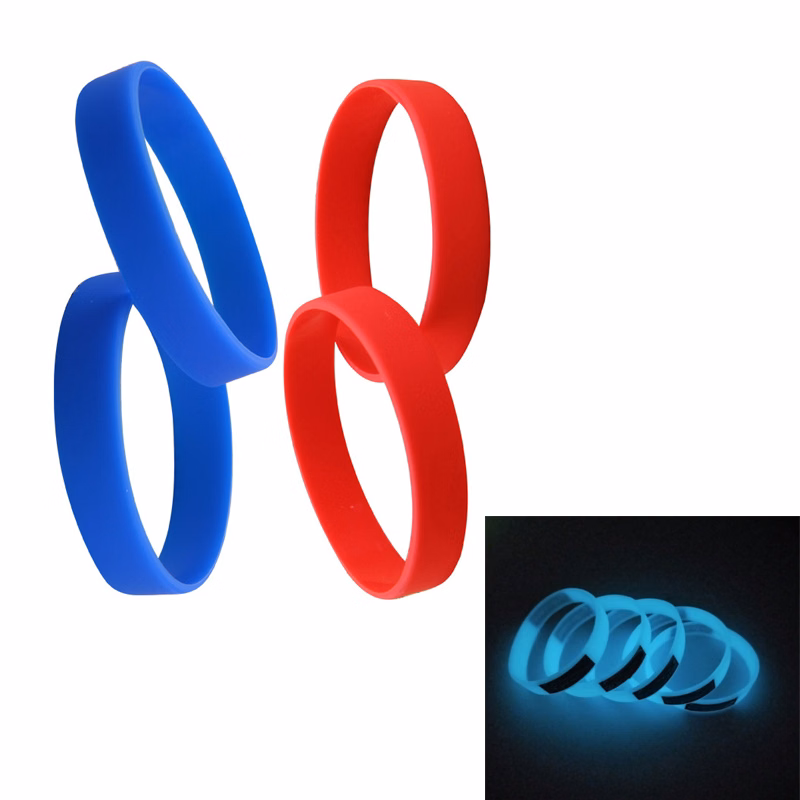 Screen Printed Luminous Silicone Wristband