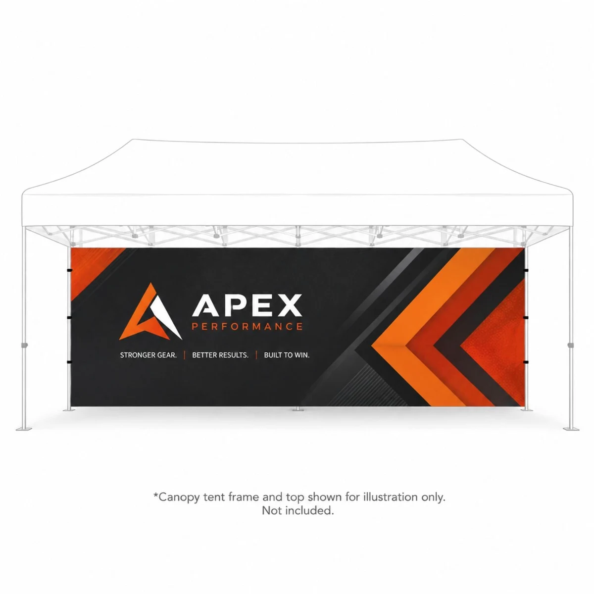 Full 20' Back Wall for 10x20 Tent Kit, Sublimated, Single Sided Print 1
