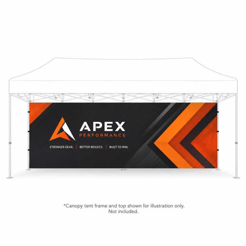 Full 20' Back Wall for 10x20 Tent Kit, Sublimated, Single Sided Print