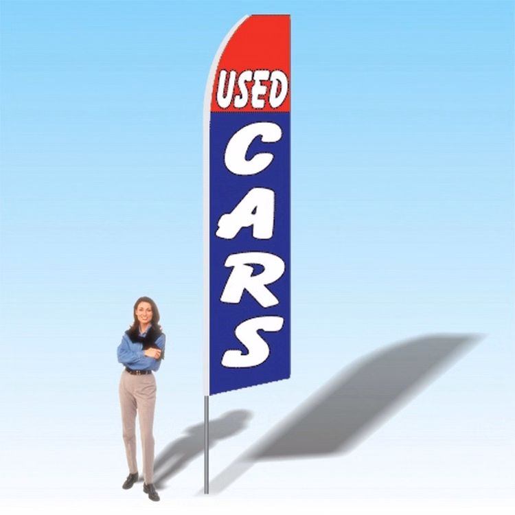 15FT Used Cars Red Blue Advertising Banner Flag