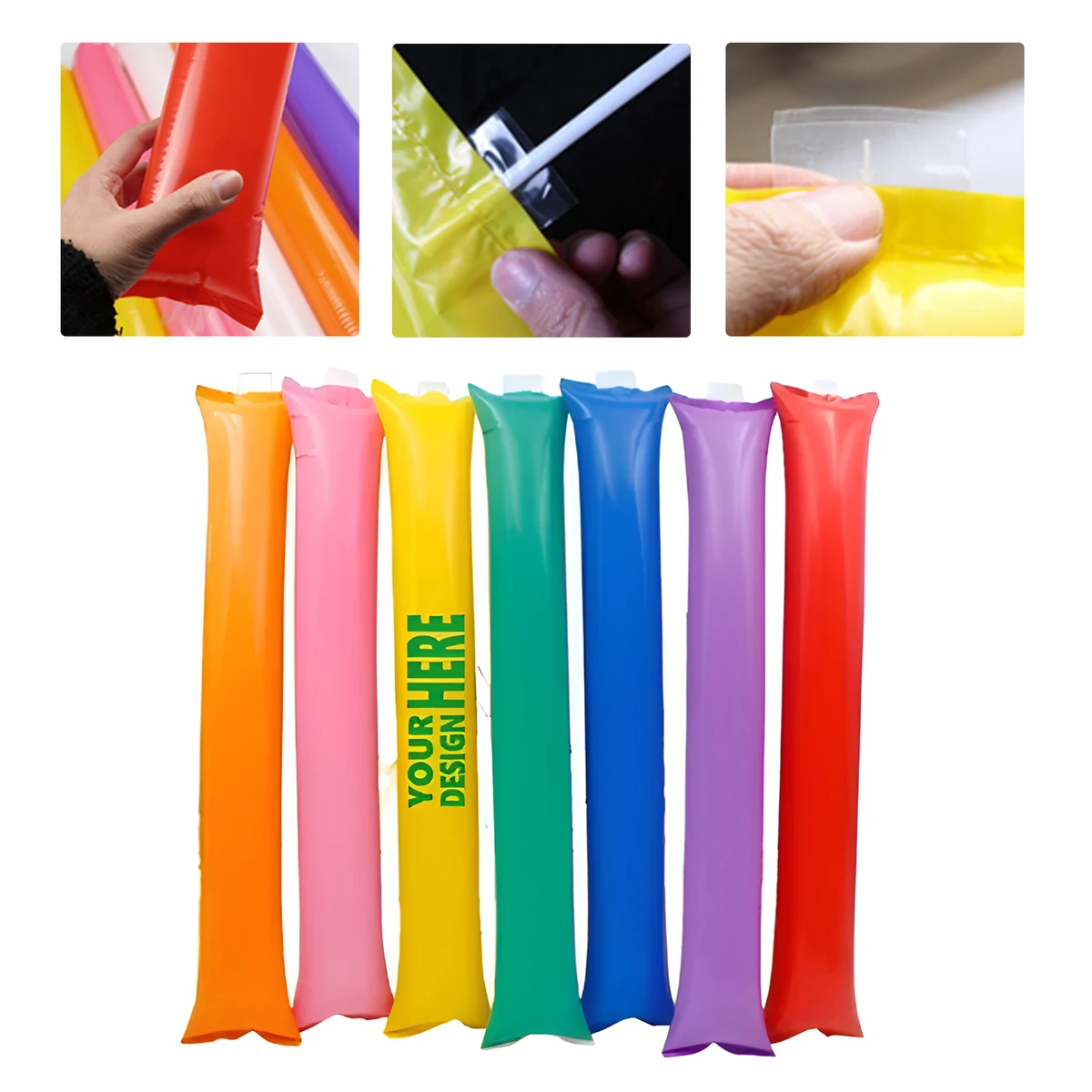 MOQ 50 Inflatable Cheering Sticks Thicker Air Bang Bang Noise Makers 1