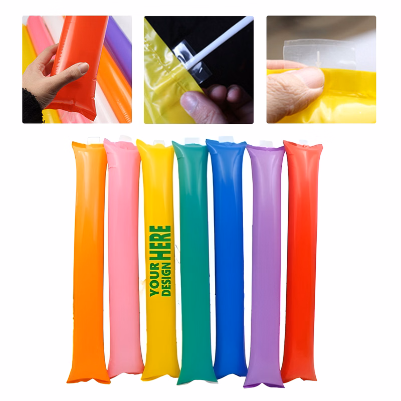 MOQ 50 Inflatable Cheering Sticks Thicker Air Bang Bang Noise Makers