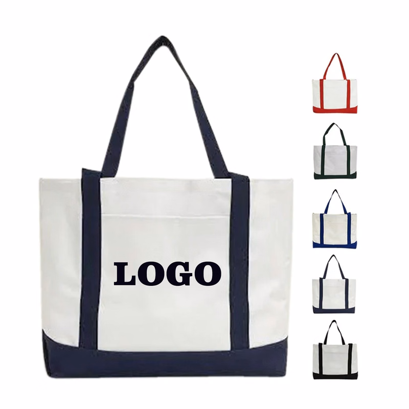 Grocery Shopping Tote Bag With Large Outside Pocket