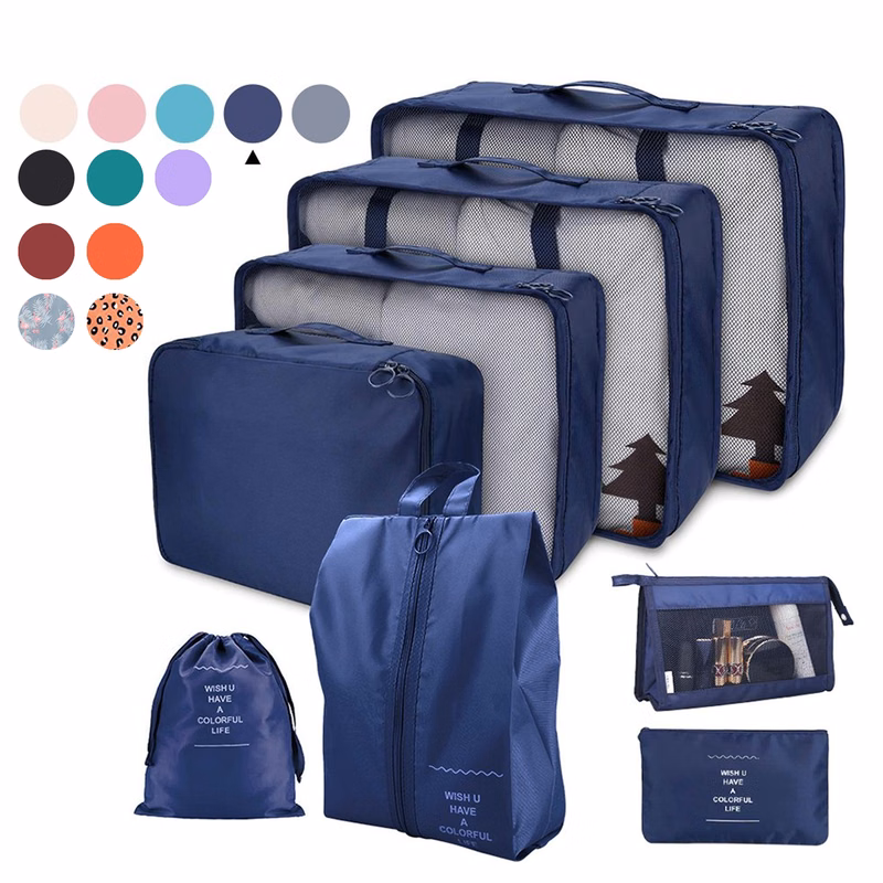 8 Set Packing Cubes Luggage Organizers Bags