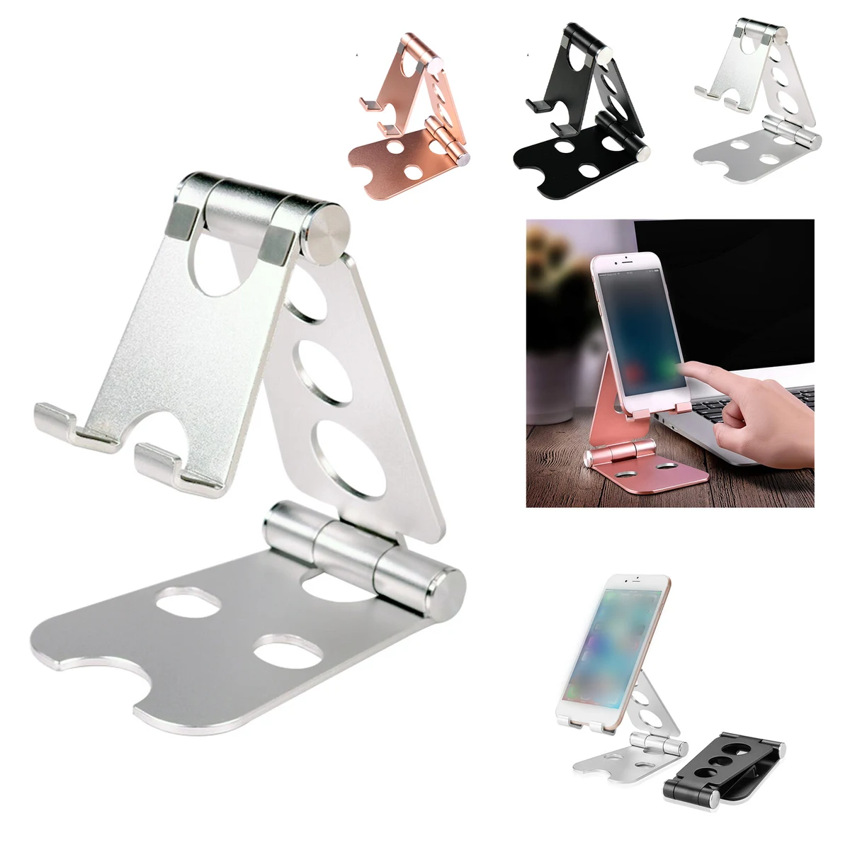 Universal Folding Aluminum Alloy Mount Phone Holder Stand 1