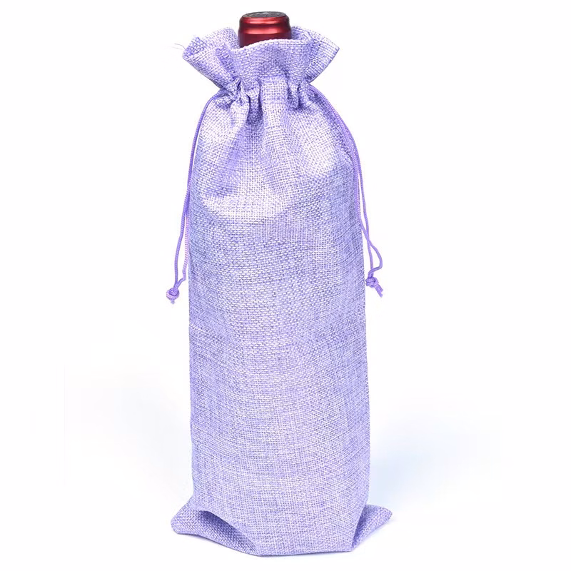 Burlap-Look Wine Bottle Carrier