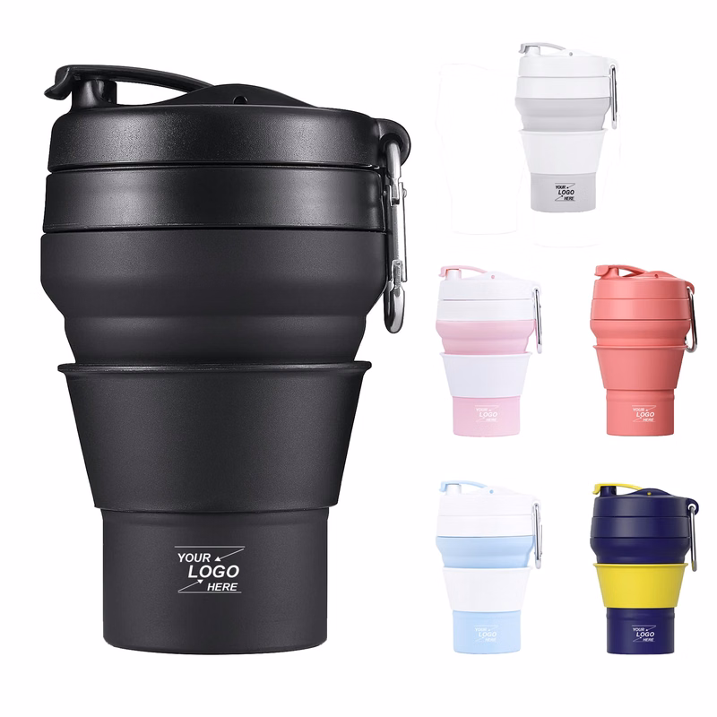 Foldable Silicone Travel Straw Cup
