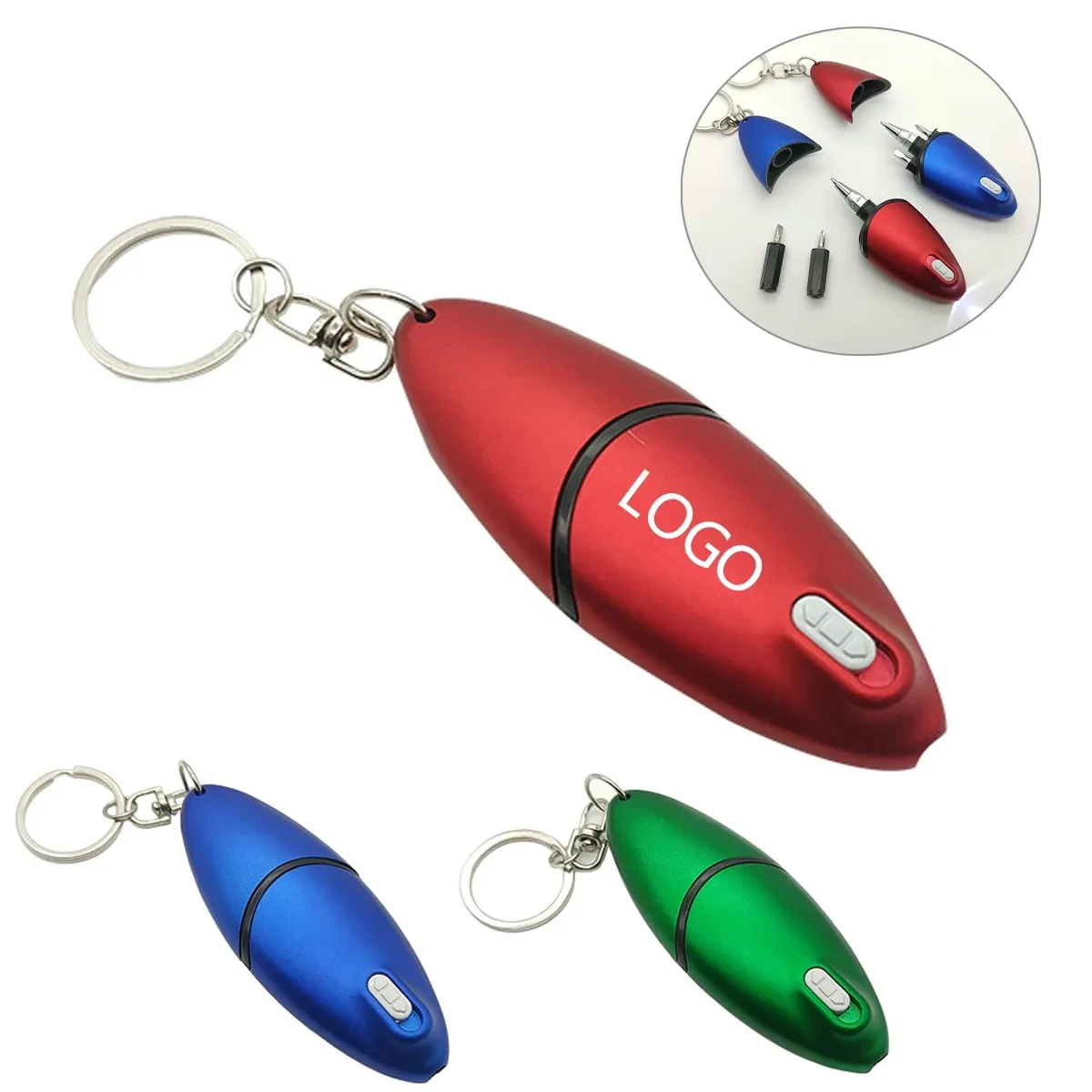 Mini Screwdriver Pen With LED light Keychain 1