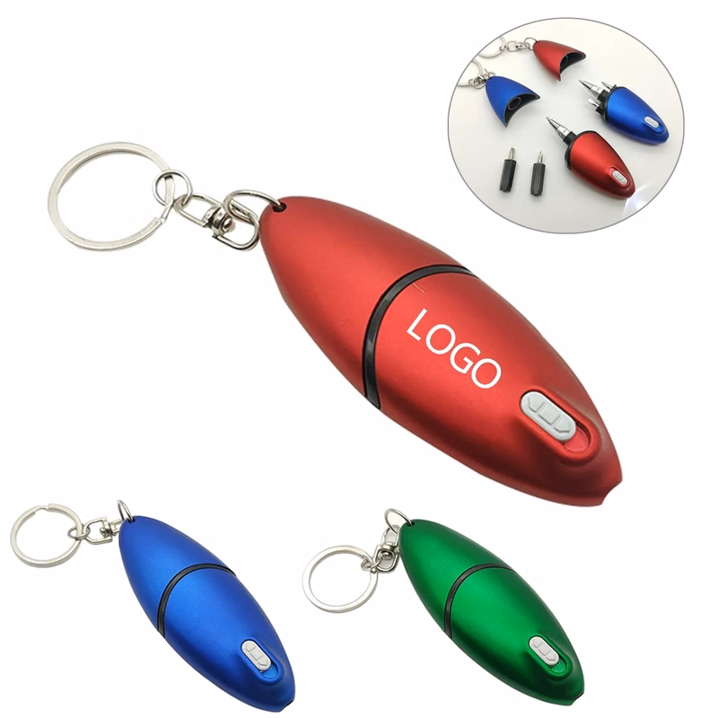 Mini Screwdriver Pen With LED light Keychain