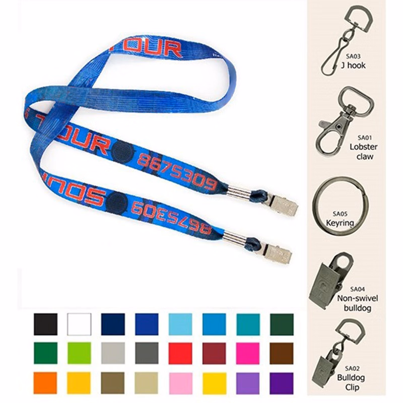 5/8" Double Ended Polyester Dye-Sublimation Lanyard Full Color