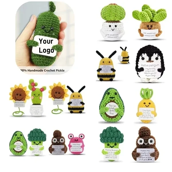 Mini Funny Knitted Wool Doll with Emotional Card for Events, Gifting and Everyday Use 1