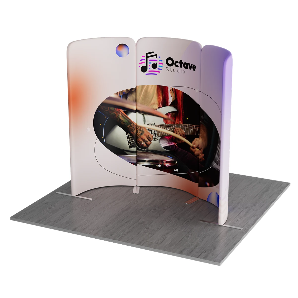 NEW MagLock Curved Fabric Display Kit C - 6.6'x6.5' 1