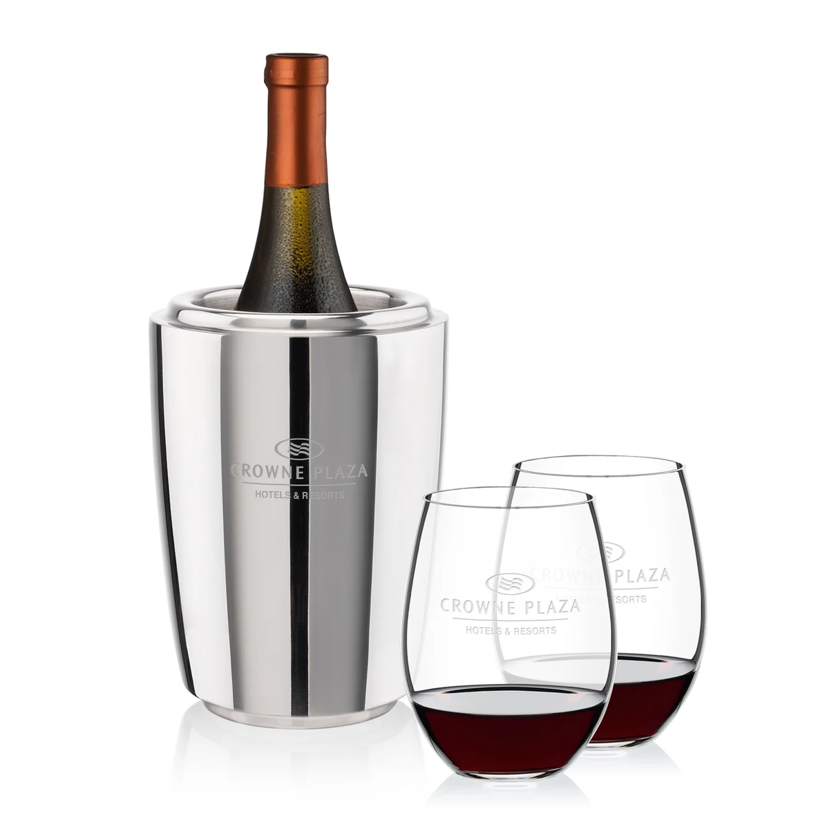 Pescara Wine Cooler & RIEDEL Stemless Wine Set 1