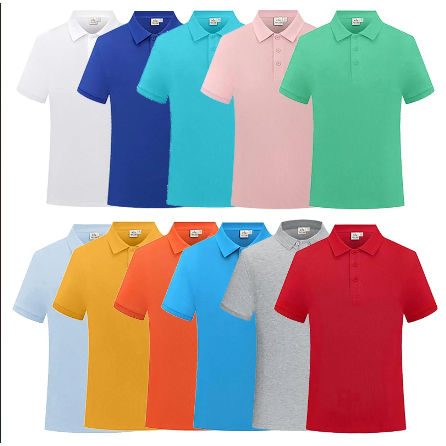Cotton Breathable Solid Color Lapel Polo 1