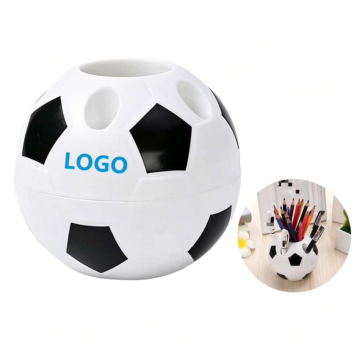 Soccer Ball Shaped Pen Holder 1