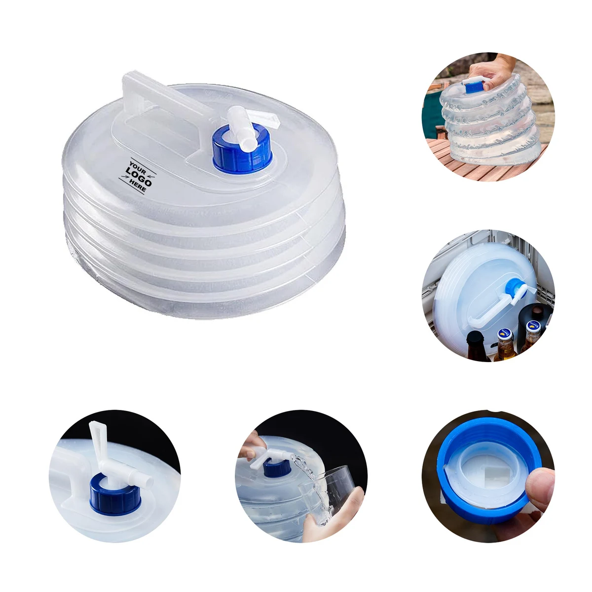 10L/2.6 Gallon Collapsible Water Storage Bucket 1