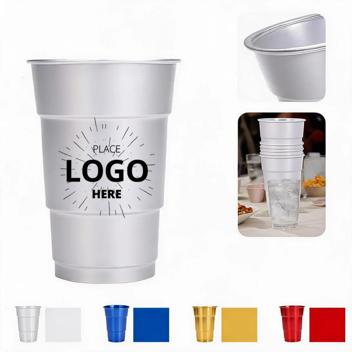 16OZ Camping Party Cold Drink Cups Aluminum Cups 1