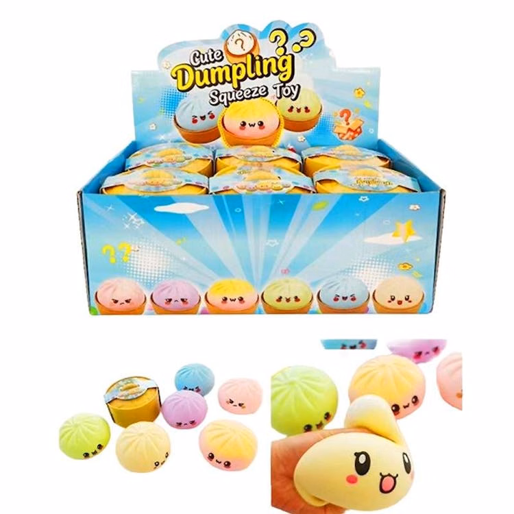 Solid Color Squishy Dumplings - 3.4"