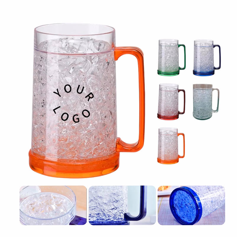 MOQ 50 15oz Double-Layer Gel Cooling Cup