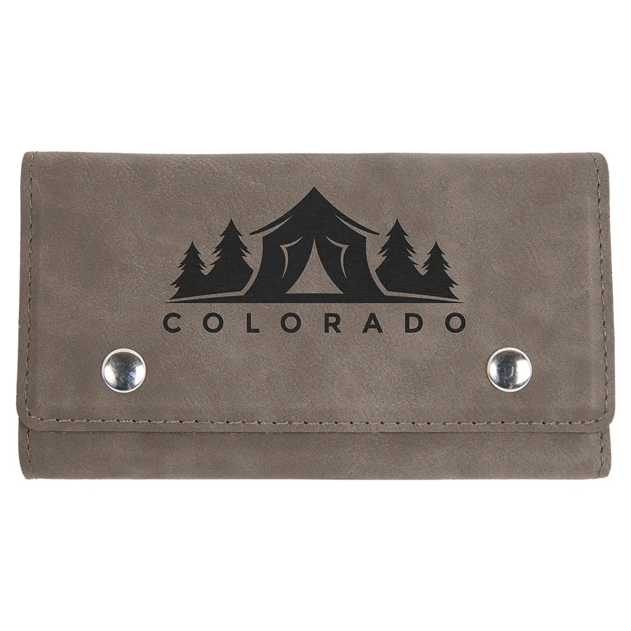 Gray Leatherette Card & Dice Set 1
