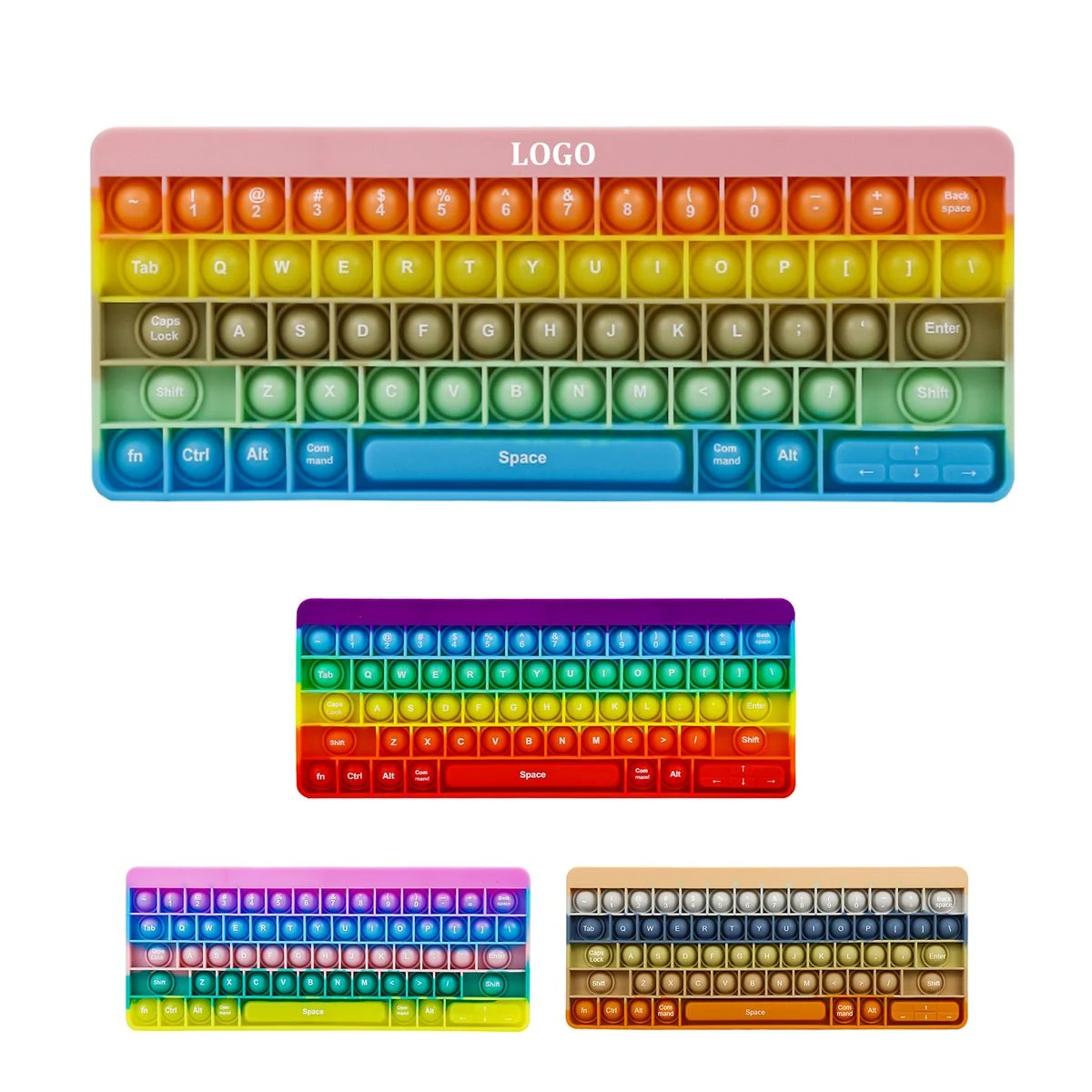Colorful Keyboard Bubble Fidget Sensory Toy 1