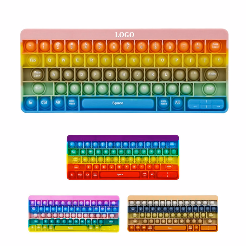 Colorful Keyboard Bubble Fidget Sensory Toy