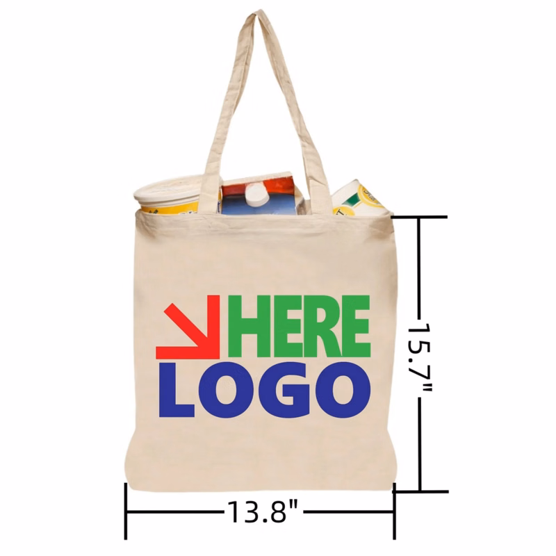 Natural Cotton Fiber Tote Bags