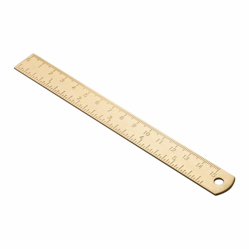 6 inches copper ruler, solid ruler bookmark