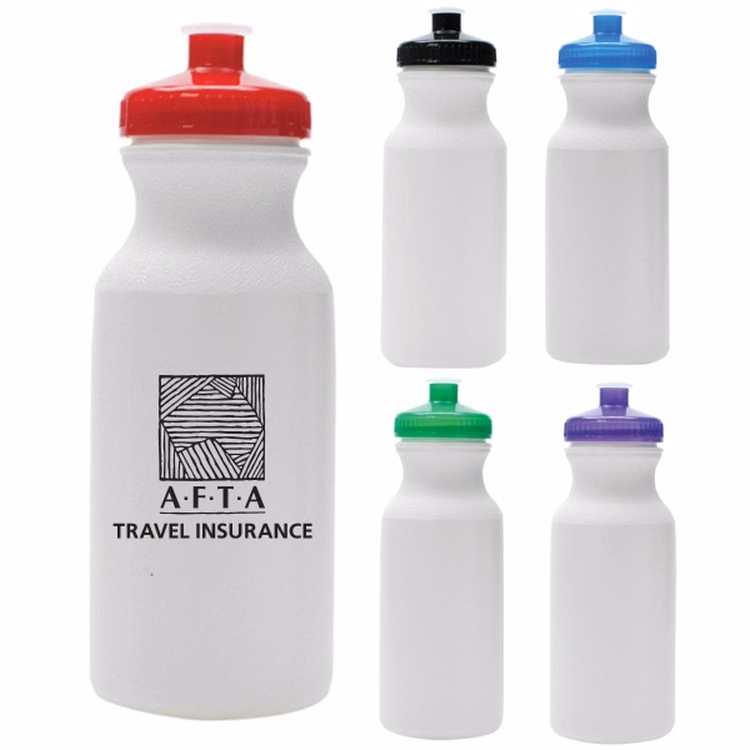 20 oz. White Sport Water Bottle